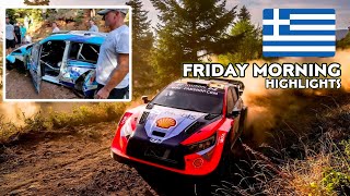 Friday morning highlights • WRC acropolis Rally Greek 2024 [upl. by Ettevroc]