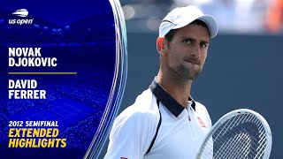 Novak Djokovic vs David Ferrer Extended Highlights  2012 US Open Semifinal [upl. by Gregorio545]