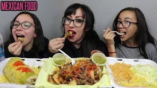 CARNE ASADA NACHOS WET BURRITO ENCHILADAS MUKBANG  EATING SHOW [upl. by Maurizia]