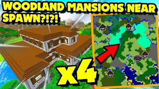 Four WOODLAND MANSIONS Near Spawn Seed Minecraft Seed Showcase [upl. by Ayikur53]