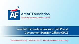 The Windfall Elimination Provision WEP and Government Pension Offset GPO  Are They Fair [upl. by Ashil]