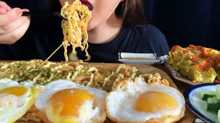 JAPANESE PANCIT CANTON  FRIED EGG  SIOMAI mukbangphilippines [upl. by Acsicnarf]