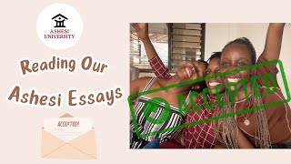 Reading Our Ashesi University Essays [upl. by Oralee]