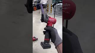 Milwaukee belt sander  super impressed with this plus it’s not as noisy as the pneumatic ones [upl. by Diarmid]