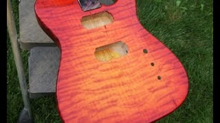 Fireglow burst on a Quilted Maple top Luthier Project Guitar [upl. by Draw]