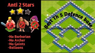 Best Th5 Defence Base and Trophy Base Anti 2 Stars [upl. by Flemming425]