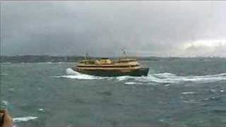 Manly Ferry Crossing Sydney Heads in Big Seas [upl. by Karlan570]