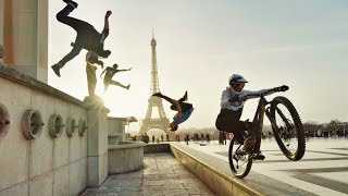 Bike Vs Parkour Jumping from the Highest Roofs in London to Paris In 8K [upl. by Epuladaug484]