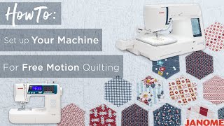 Free Motion Quilting on Janome machines Set up  Feet options [upl. by Beck386]