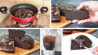 3 Ingredients Chocolate Cake In Kadai  Eggless amp Without Oven  Yummy Foods [upl. by Talie]