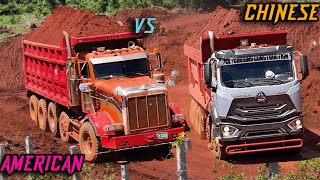 OVERLOADED  American Heavy Haulers vs Chinese Trucks  PT4 [upl. by Sllew]