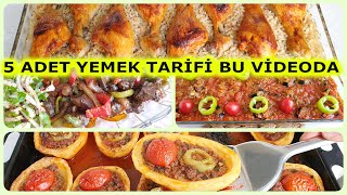 5 ADET YEMEK TARİFİ 3 BÖLÜM  MUHTEŞEM YEMEKLER BURADA [upl. by Mapel]