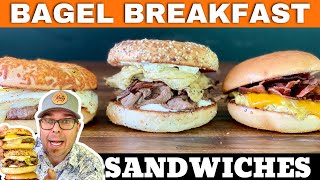 3 Breakfast Bagel Sandwich Recipes to Make on the Griddle  Which one is best [upl. by Hamitaf]