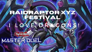 BEST DECK XYZ FESTIVAL RAIDRAPTOR DECK DECK SPOTLIGHT YuGiOh Master Duel [upl. by Yemaj]