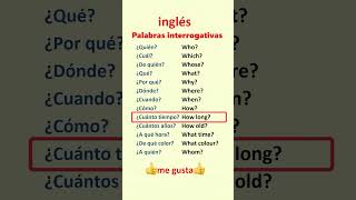 Palabras interrogativas ¡Aprender clases de ingles para principiantes [upl. by Welsh52]