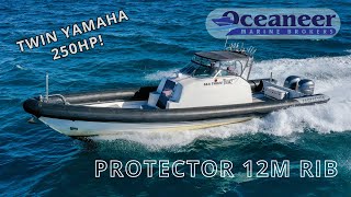 2001 Rayglass Protector 12m RIB FOR SALE  Oceaneer Marine Brokers [upl. by Vasyuta]