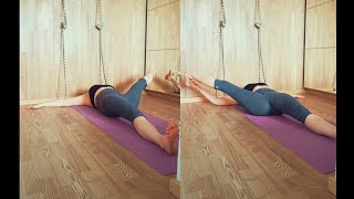 Yoga Routine Reclining Handtobigtoe Pose Supta padangusthasana [upl. by Hatty]