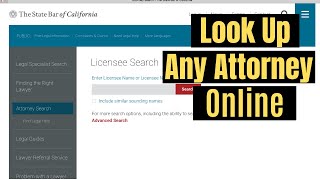 How to Look up ATTORNEYS Online [upl. by Toogood]