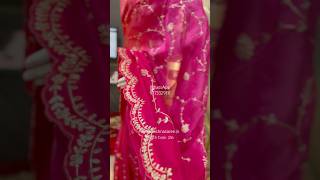 🔥Beautiful Jaipuri Pittun Work Saree With Hand Box Dye saree ytshots shorts [upl. by Larrisa]