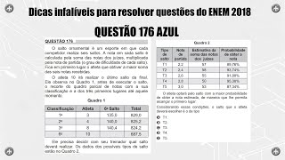 Dicas infalíveis para resolver questões do ENEM 2018 Q176 AZUL [upl. by Helsie]