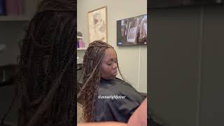 These braided wigs are trending 😂 annwrightjoiner braidedwig wig braidsboxbraidshairtutorial [upl. by Yrrep]