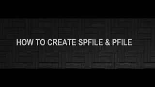 How to create spfile amp pfile [upl. by Beaudoin222]