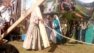 Viacrucis Iztapalapa 25032016 Tercera caída [upl. by Lilias]