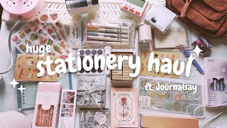 huge stationery haul and desk makeover🌿  ninu shaaji  journalsay [upl. by Ahseikram]