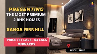 Ganga Fernhill ☎ 9513312896  2 BHK Apartments For Sale in Undri Pune  Actual video [upl. by Aileon]