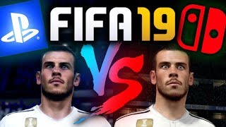 FIFA 19 para Nintendo SWITCH VS PS4 ⚽ COMPARACIÓN GRÁFICOS y MODOS de juego [upl. by Nosiram]