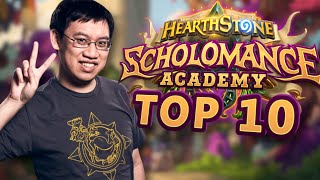 Trumps Top 10 Scholomance Academy Cards  Hearthstone [upl. by Amoreta]