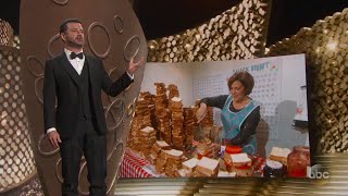 Jimmy Kimmels Mom Makes PBampJ for Emmys Audience [upl. by Atilam]