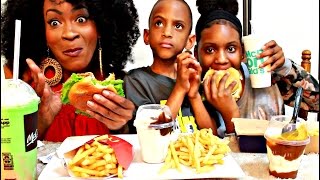 MUKBANG MCDONALDS WITH THE KIDS EATING SHOW YUMMYBITESTV [upl. by Adiam]