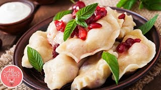 Pierogi with Cherries Recipe Vareniki  Вареники с вишней [upl. by Sutherlan492]