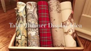 Table Runner Display Idea  Tip For Displaying Your Table Runners [upl. by Dulcy934]