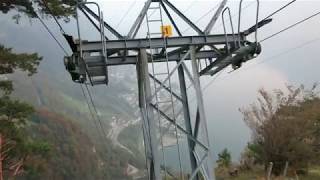 Luftseilbahn Flüelen  Oberaxen Talfahrt  cable car Switzerland [upl. by Ferree]