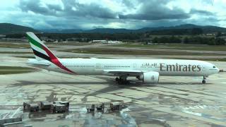 Great Boeing 777300ER Emirates takeoff at Zurich Airport HD [upl. by Manvel]