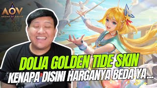 DOLIA GOLDEN TIDE SKIN AOV  BAGUSAN YANG INI TAPI HARGANYA JUGA LEBIH BAGUS SIH HEHE [upl. by Goggin]