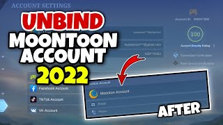 HOW TO DISCONNECT MOONTOON ACCOUNT 2022  How To UNBIND Moontoon Account in Mobile Legends 2022 [upl. by Anerehs]