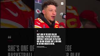 Patrick Mahomes calls Caitlin Clark one of the greatest college basketball players ever 🤝 shorts [upl. by Hoagland]