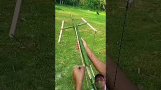 Create bow from bamboo archery bow bowmaker hunting bowmakers bamboo bowmaking diy art [upl. by Tavi]