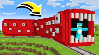 How to Build A Working Train Eater Worm in Minecraft [upl. by Ariahs74]