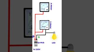 Volt amp Amper Meter Simple connection shorts [upl. by Ayanad]