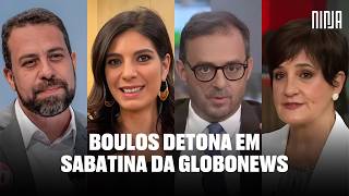 🔥Boulos encara sabatina na Globonews da um baile nos jornalistas🔥Questões polêmicas foram detonadas [upl. by Attey134]