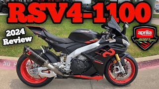 2024 Aprilia RSV41100 Ride amp Review  217Hp Italian Beast review aprilia rsv4 [upl. by Jojo]