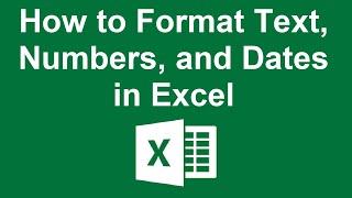 How to Format Text Numbers and Dates in Excel [upl. by Sandeep709]