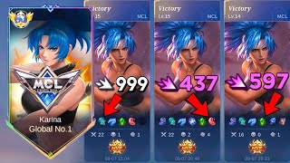 WHEN GLOBAL KARINA ENTER SOLO IN MCL 😱 Damage Hack Build [upl. by Derdlim]