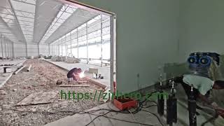 Dutch Venlo glass greenhouse well built with auto Seedling Bed Rolling Bench [upl. by Aydidey]