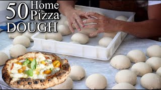 HOW TO MAKE 50 NEAPOLITAN PIZZAS⎮Full Dough Recipe With Poolish [upl. by Ebberta378]