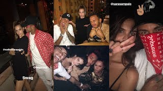 Neymar Jr  Snapchat Story  18 September 2017 w Lewis Hamilton  Sara Sampaio amp Barbara Palvin [upl. by Annaeiluj]